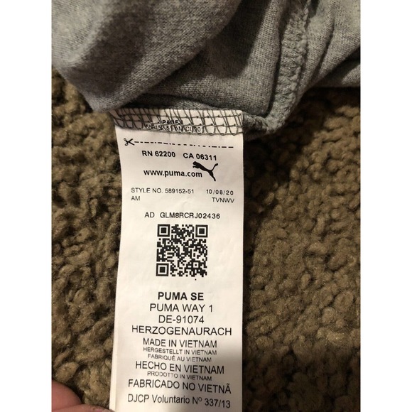 Puma Boys XL Cotton T Shirt Casual Striped R2 - Picture 5 of 7